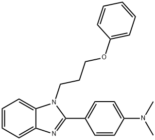 433698-37-4 N,N-dimethyl-4-(1-(3-phenoxypropyl)-1H-benzo[d]imidazol-2-yl)aniline