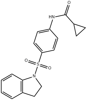 N-[4-(2,3-dihydroindol-1-ylsulfonyl)phenyl]cyclopropanecarboxamide Structure