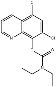 5,7-dichloroquinolin-8-yl diethylcarbamate 化学構造式