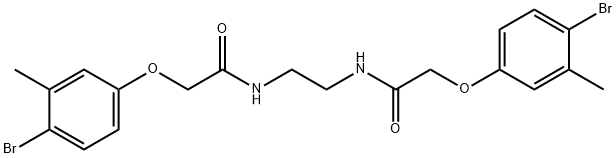 N,N'-1,2-ethanediylbis[2-(4-bromo-3-methylphenoxy)acetamide] 结构式