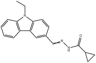N'-[(9-ethyl-9H-carbazol-3-yl)methylene]cyclopropanecarbohydrazide Struktur