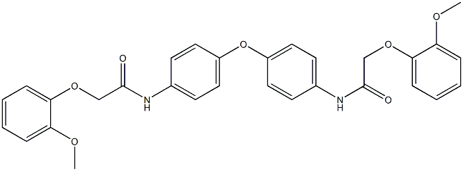 N,N'-[oxybis(4,1-phenylene)]bis[2-(2-methoxyphenoxy)acetamide] Struktur