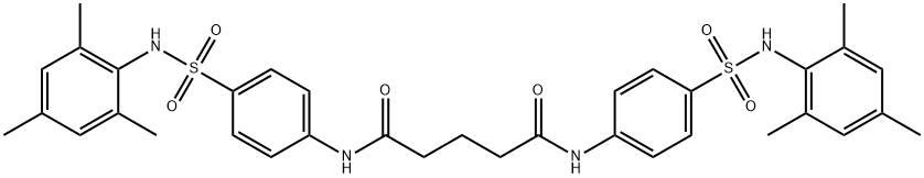 N,N'-bis{4-[(mesitylamino)sulfonyl]phenyl}pentanediamide 化学構造式