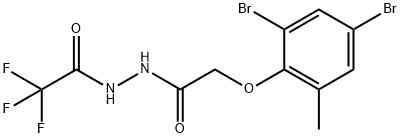 N'-[(2,4-dibromo-6-methylphenoxy)acetyl]-2,2,2-trifluoroacetohydrazide Structure