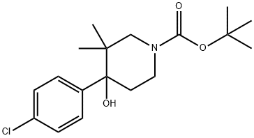 tert-butyl 4-(4-chlorophenyl)-4-hydroxy-3,3-dimethylpiperidine-1-carboxylate