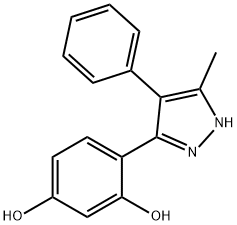 4-(5-methyl-4-phenyl-1H-pyrazol-3-yl)benzene-1,3-diol Structure