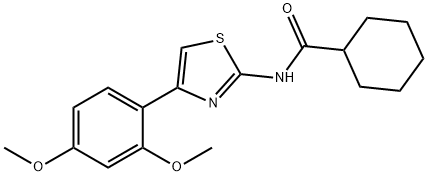 N-(4-(2,4-dimethoxyphenyl)thiazol-2-yl)cyclohexanecarboxamide Structure