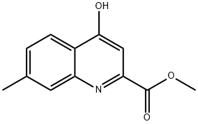 7-methyl-4-hydroxy-2-methoxycarbonylquinoline Struktur