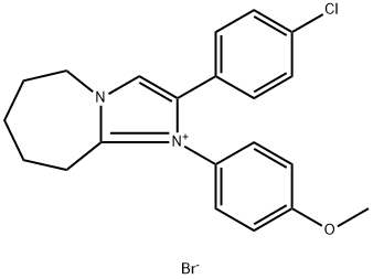 2-(4-chlorophenyl)-1-(4-methoxyphenyl)-6,7,8,9-tetrahydro-5H-imidazo[1,2-a]azepin-1-ium bromide|