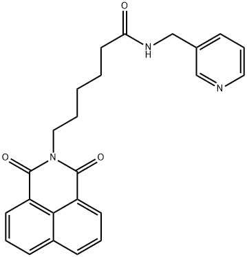 6-(1,3-dioxo-1H-benzo[de]isoquinolin-2(3H)-yl)-N-(pyridin-3-ylmethyl)hexanamide Struktur