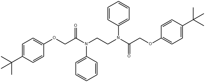 N,N'-1,2-ethanediylbis[2-(4-tert-butylphenoxy)-N-phenylacetamide] Struktur