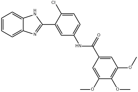 N-[3-(1H-benzimidazol-2-yl)-4-chlorophenyl]-3,4,5-trimethoxybenzamide,496793-78-3,结构式