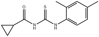 N-{[(2,4-dimethylphenyl)amino]carbonothioyl}cyclopropanecarboxamide Struktur