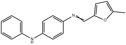 N-[(5-methyl-2-furyl)methylene]-N'-phenyl-1,4-benzenediamine 结构式