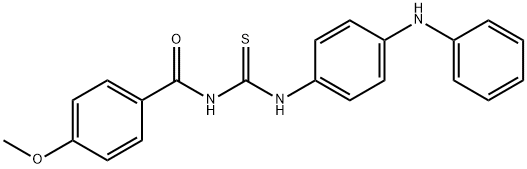 N-{[(4-anilinophenyl)amino]carbonothioyl}-4-methoxybenzamide 结构式