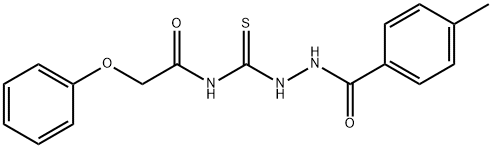 N-{[2-(4-methylbenzoyl)hydrazino]carbonothioyl}-2-phenoxyacetamide Structure