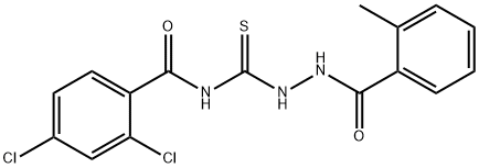 501106-38-3 2,4-dichloro-N-{[2-(2-methylbenzoyl)hydrazino]carbonothioyl}benzamide