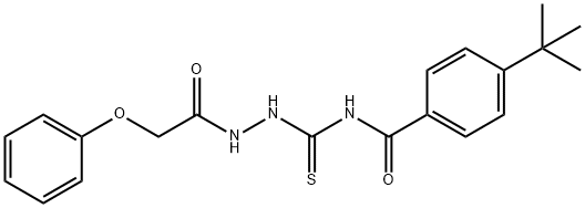 4-tert-butyl-N-{[2-(phenoxyacetyl)hydrazino]carbonothioyl}benzamide 化学構造式