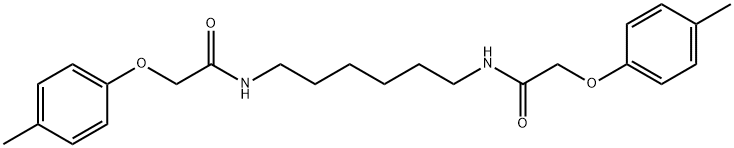 N,N'-1,6-hexanediylbis[2-(4-methylphenoxy)acetamide] 结构式