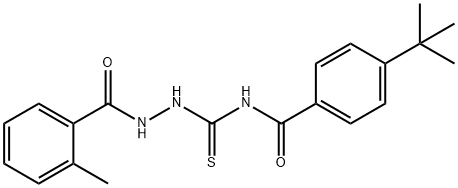 4-tert-butyl-N-{[2-(2-methylbenzoyl)hydrazino]carbonothioyl}benzamide 结构式