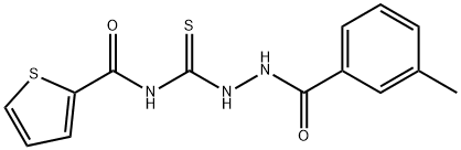 N-{[2-(3-methylbenzoyl)hydrazino]carbonothioyl}-2-thiophenecarboxamide 结构式