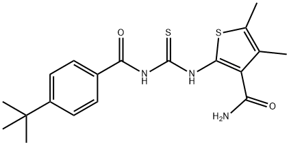 2-({[(4-tert-butylbenzoyl)amino]carbonothioyl}amino)-4,5-dimethyl-3-thiophenecarboxamide Structure