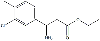 ethyl 3-amino-3-(3-chloro-4-methylphenyl)propanoate Struktur