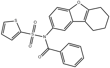 N-(6,7,8,9-tetrahydrodibenzo[b,d]furan-2-yl)-N-(thiophen-2-ylsulfonyl)benzamide Struktur