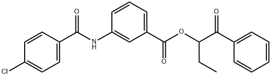 1-oxo-1-phenylbutan-2-yl 3-{[(4-chlorophenyl)carbonyl]amino}benzoate,519168-69-5,结构式