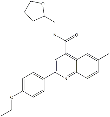 2-(4-ethoxyphenyl)-6-methyl-N-(oxolan-2-ylmethyl)quinoline-4-carboxamide Structure