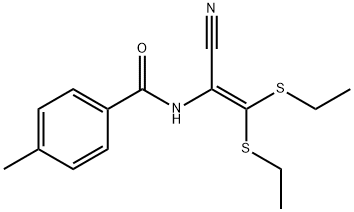 N-[1-cyano-2,2-bis(ethylsulfanyl)ethenyl]-4-methylbenzamide,537709-47-0,结构式