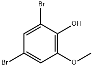 2,4-ジブロモグアイアコール 化学構造式