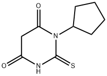1-cyclopentyl-6-hydroxy-2-thioxo-2,3-dihydropyrimidin-4(1H)-one 化学構造式