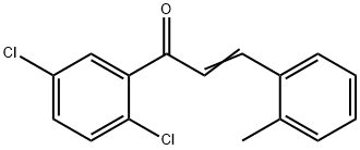 (2E)-1-(2,5-dichlorophenyl)-3-(2-methylphenyl)prop-2-en-1-one Struktur