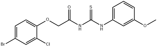 2-(4-bromo-2-chlorophenoxy)-N-{[(3-methoxyphenyl)amino]carbonothioyl}acetamide,587841-74-5,结构式