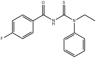 N-{[ethyl(phenyl)amino]carbonothioyl}-4-fluorobenzamide Structure