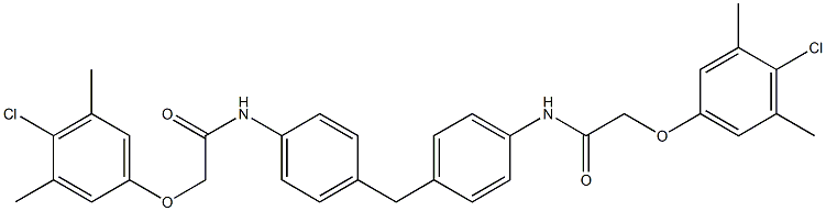 N,N'-[methylenebis(4,1-phenylene)]bis[2-(4-chloro-3,5-dimethylphenoxy)acetamide],587842-66-8,结构式