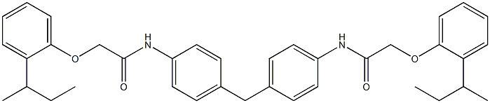 N,N'-[methylenebis(4,1-phenylene)]bis[2-(2-sec-butylphenoxy)acetamide] Structure