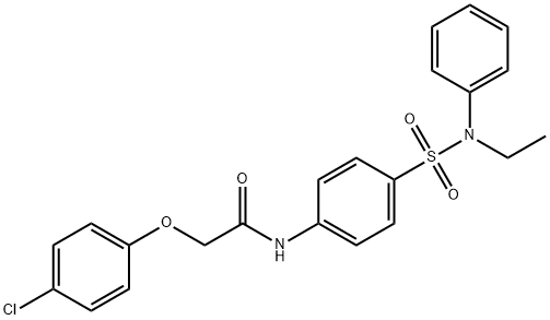 2-(4-chlorophenoxy)-N-(4-{[ethyl(phenyl)amino]sulfonyl}phenyl)acetamide Structure