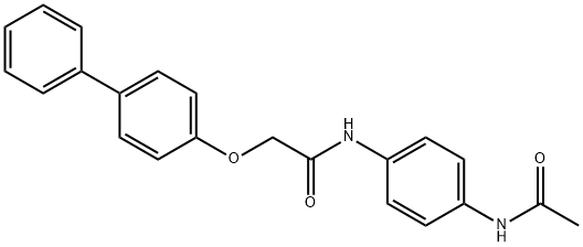 N-[4-(acetylamino)phenyl]-2-(4-biphenylyloxy)acetamide,587850-62-2,结构式