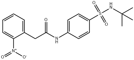 N-[4-(tert-butylsulfamoyl)phenyl]-2-(2-nitrophenyl)acetamide Structure