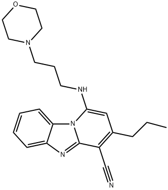 1-((3-morpholinopropyl)amino)-3-propylbenzo[4,5]imidazo[1,2-a]pyridine-4-carbonitrile Structure