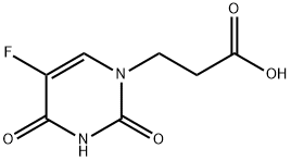 3-(5-fluoro-2,4-dioxo-3,4-dihydropyrimidin-1(2H)-yl)propanoic acid 化学構造式