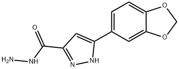 5-(苯并[D][1,3]二氧戊环-5-基)-1H-吡唑-3-碳酰肼, 634898-36-5, 结构式