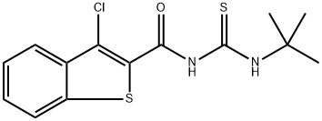 N-[(tert-butylamino)carbonothioyl]-3-chloro-1-benzothiophene-2-carboxamide Struktur