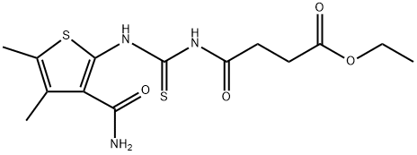 642972-82-5 ethyl 4-[({[3-(aminocarbonyl)-4,5-dimethyl-2-thienyl]amino}carbonothioyl)amino]-4-oxobutanoate