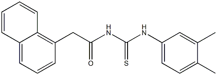 N-{[(3,4-dimethylphenyl)amino]carbonothioyl}-2-(1-naphthyl)acetamide Structure