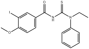 N-{[ethyl(phenyl)amino]carbonothioyl}-3-iodo-4-methoxybenzamide Structure