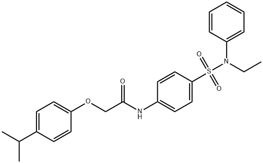 N-(4-{[ethyl(phenyl)amino]sulfonyl}phenyl)-2-(4-isopropylphenoxy)acetamide Struktur