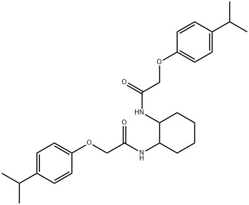 N,N'-1,2-cyclohexanediylbis[2-(4-isopropylphenoxy)acetamide] 化学構造式